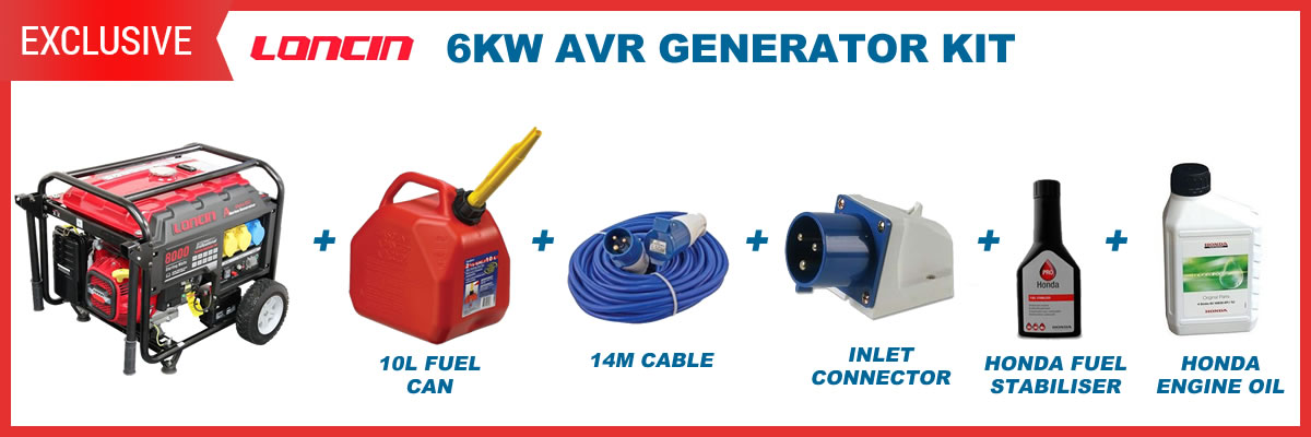 Loncin 6kw generator bundle